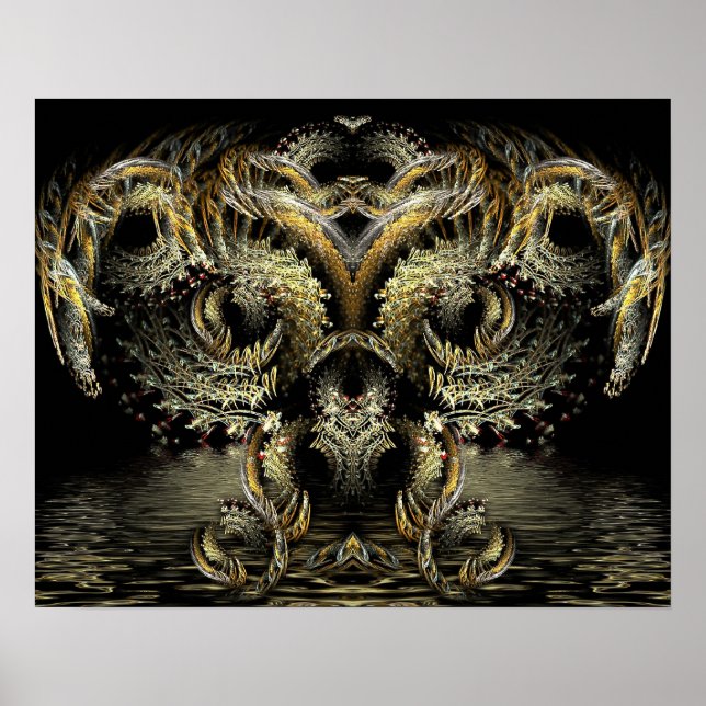 Póster DragónOwl Fractal (Frente)