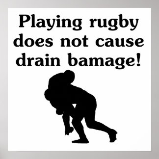 Póster Drain Bamage Rugby