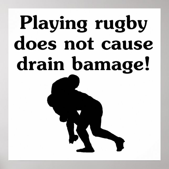 Póster Drain Bamage Rugby (Frente)