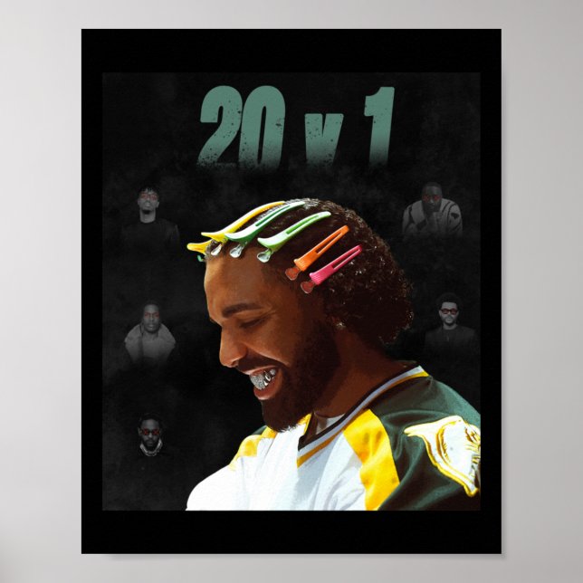 Póster Drake 20 V 1 Pegatina (Frente)