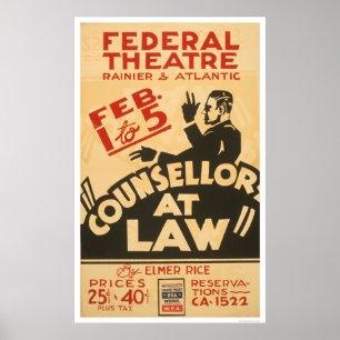Póster Drama de abogado 1938 WPA