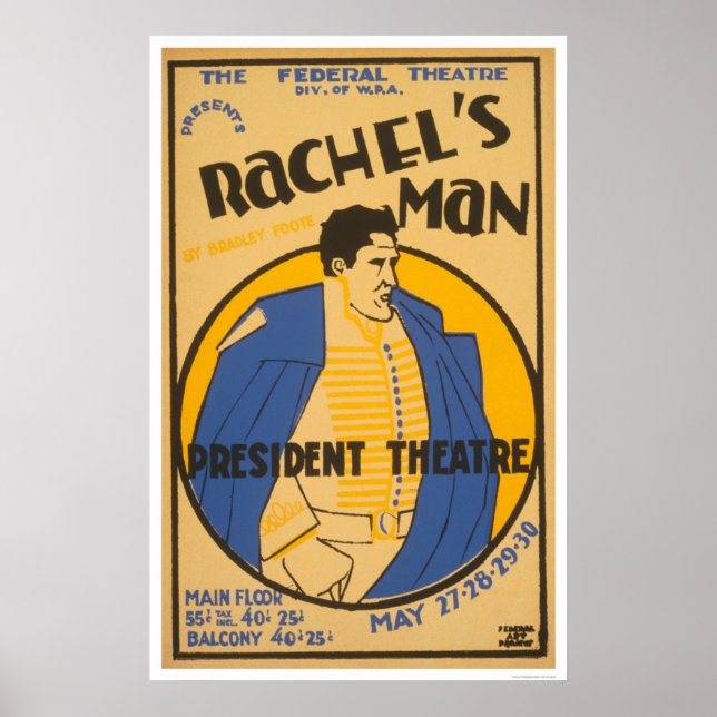 Póster Drama de Andrew Jackson 1937 WPA (Frente)