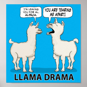 Póster Drama divertido de la llama