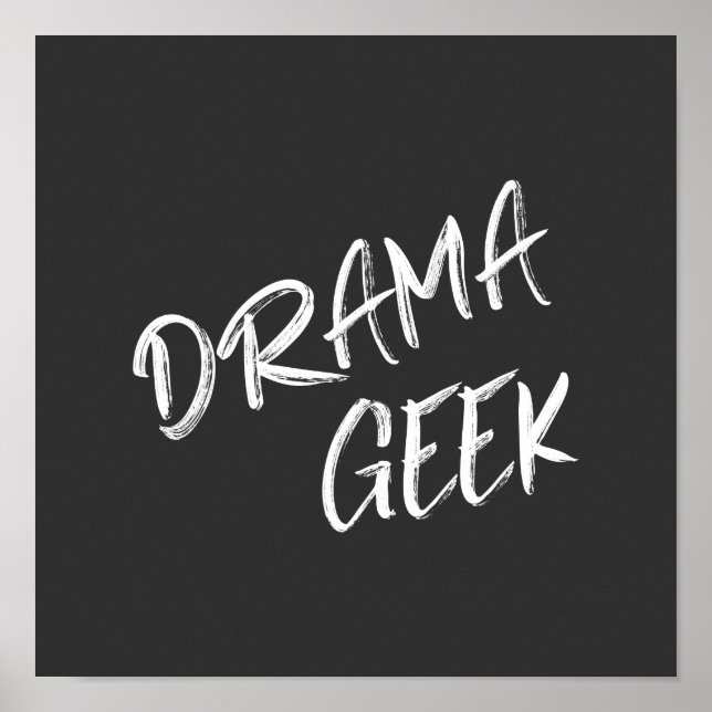 Póster Drama Geek Theater Amantes Cita Blanco Negro (Frente)