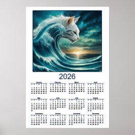 Póster Dramatic Cat and Ocean 2026