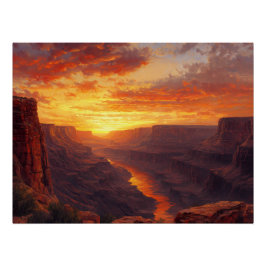 Póster Dramático Cañón al amanecer