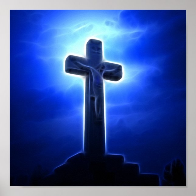 Póster Dramático Jesús Crucifixión (Frente)