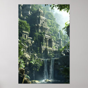 Póster Dramático Poster de paisajes urbanos abstractos - 