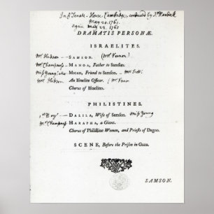 Póster Dramatis Personae for Samson
