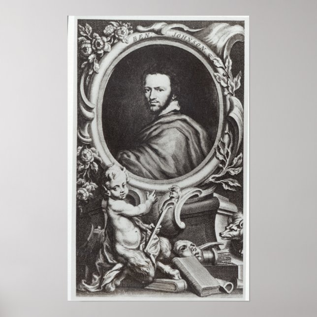 Póster dramaturgo de Ben Jonson English (Frente)