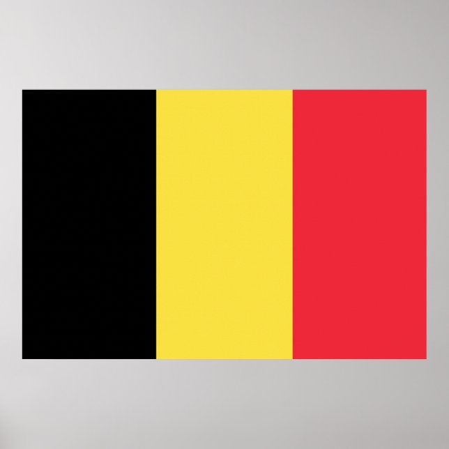 Póster Drapeau Belgique Tricolore (Frente)