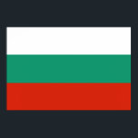 Póster Drapeau Bulgarie tricolore<br><div class="desc">Drapeau de la Bulgarie: " Съединението прави силата " → L'union fait la force ! 
Il se compose de trois bandes horizontales: blanc,  vert et rouge. Le blanc symbolise la paix,  le vert la fertilité des terres bulgares et le rouge le courage du peuple.</div>