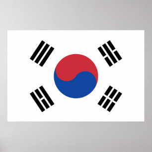 Póster Drapeau Corée du Sud