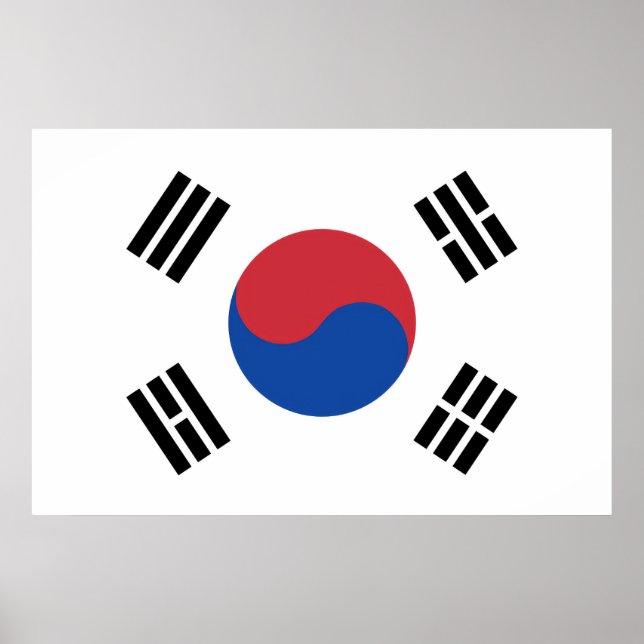 Póster Drapeau Corée du Sud (Frente)