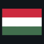 Póster Drapeau Hongrie tricolore<br><div class="desc">Le drapeau de la Hongrie est composé de trois bandes horizontales rouge,  blanche et verte.</div>