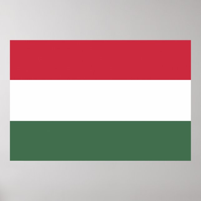 Póster Drapeau Hongrie tricolore (Frente)