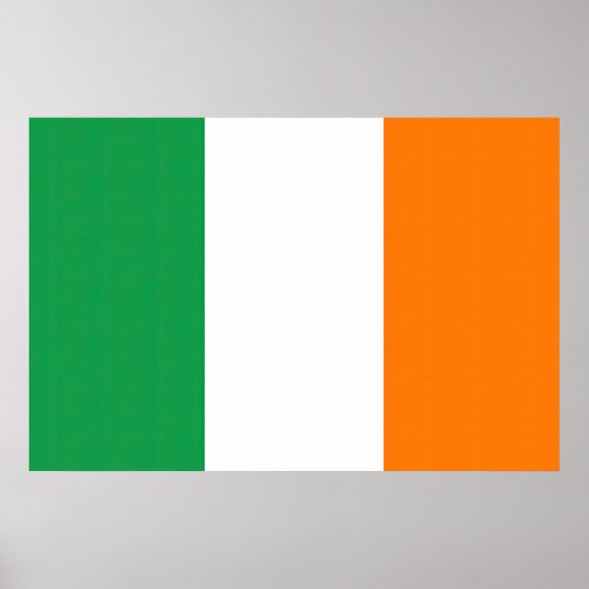 Póster Drapeau Irlande Tricolore (Frente)