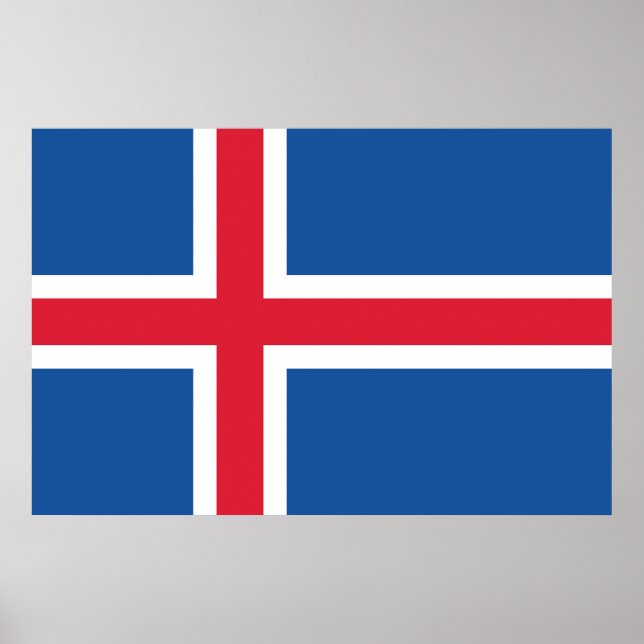 Póster Drapeau Islande (Frente)