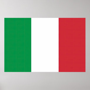 Póster Drapeau Italie Tricolore
