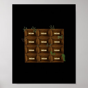 Póster Drawers apothecarios de Whimsigoth