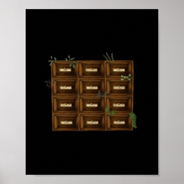 Póster Drawers apothecarios de Whimsigoth (Frente)