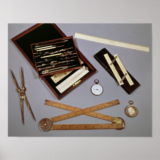 Póster Drawing instruments used by Isambard (Frente)