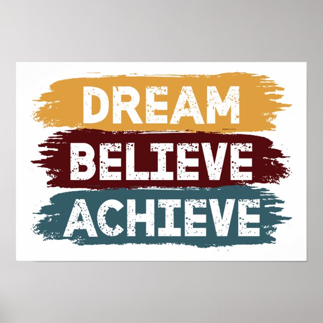 Póster Dream Believe Achieve (Frente)