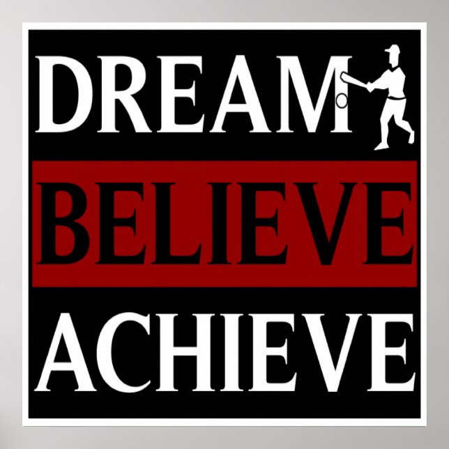 Póster Dream Believe Achive Baseball (Frente)
