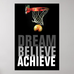 Póster Dream Believe Loeve Poster de presupuesto de básqu