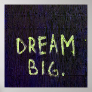 Póster Dream Big Chalk Motivation Inspirador