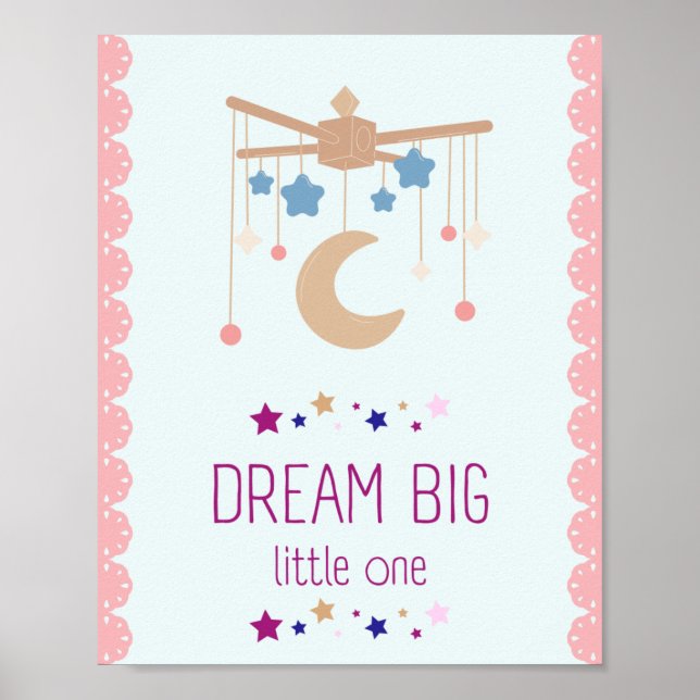 Póster Dream big kids room decor Poster (Frente)