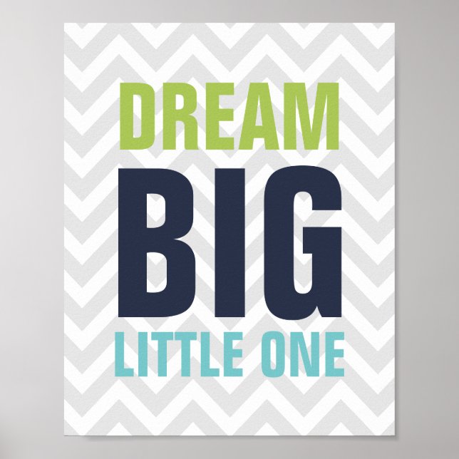 Póster Dream Big Little One Nursery (Frente)