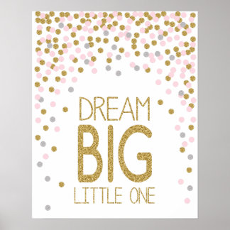 Póster Dream Big Little One poster para la habitación de 