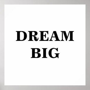 Póster Dream Big Minimalista Poster