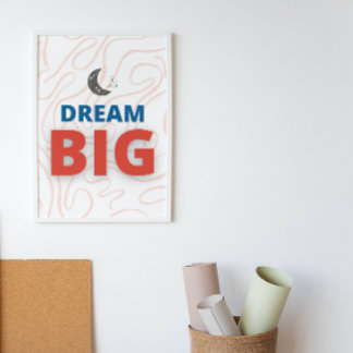 Póster Dream Big Motivational Inspirador Wall Art