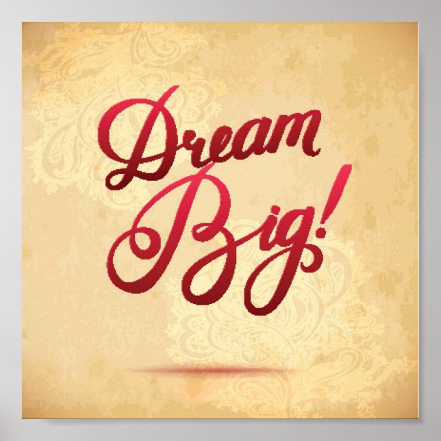 Póster Dream Big Red (Frente)