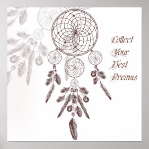 Póster Dream Catcher and Quote Poster