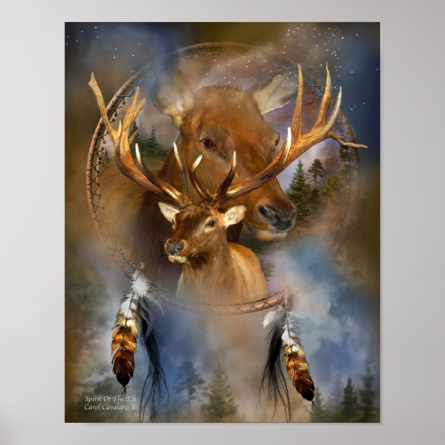 Póster Dream Catcher Series - Espíritu Del Poster Elk (Frente)