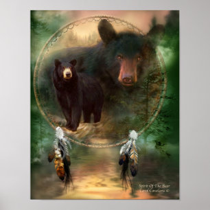 Póster Dream Catcher Series-Spirit Of The Bear Poster
