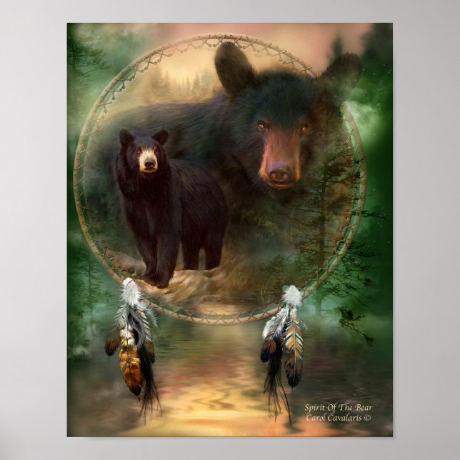 Póster Dream Catcher Series-Spirit Of The Bear Poster (Frente)