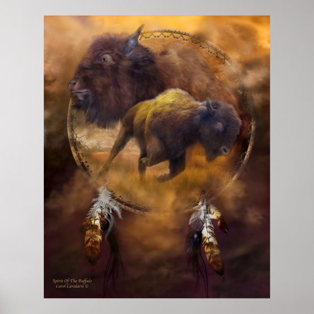 Póster Dream Catcher Series-Spirit Of The Brown Buffalo (Frente)