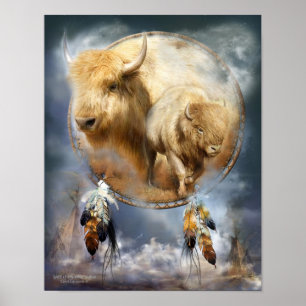 Póster Dream Catcher Series-Spirit Of The White Buffalo