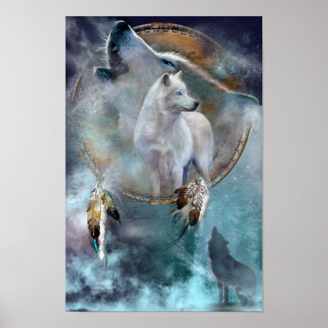 Póster Dream Catcher Series-Spirit Wolf Poster/Imprimir (Frente)
