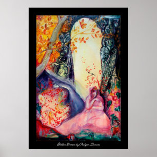 Póster DREAM GOLDEN / Jardín Zen de Meditación Yoga