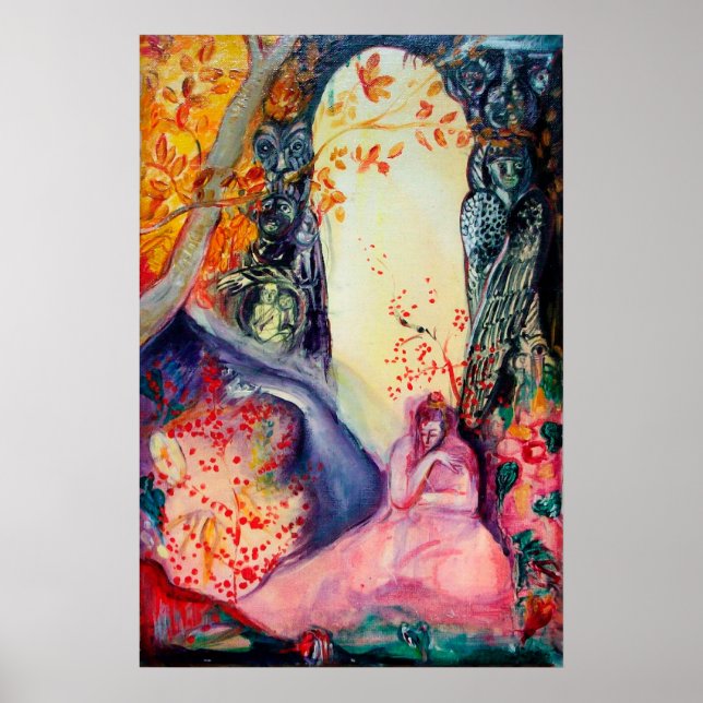 Póster DREAM GOLDEN / Jardín Zen de Meditación Yoga (Frente)