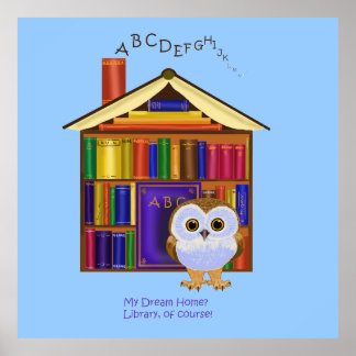 Póster Dream Home - Biblioteca!