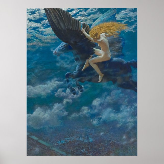 Póster Dream Idyll (A Valkyrie) de Edward Robert Hughes (Frente)
