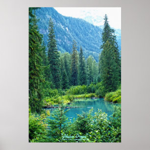 Póster Dream Lake Alaska, EE.UU. y la foto de las montaña
