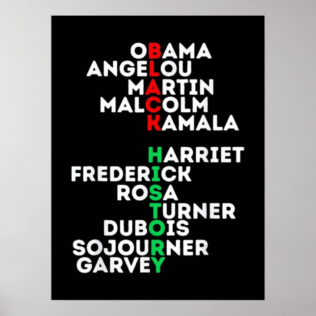 Póster Dream Like Martin Black History Month (Frente)