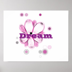 Póster Dream Personalizado Inspirador Flower Art Poster